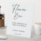 Bar für Minimalistische Blume Brautparty Blume Sockelschild (In Situ)