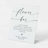 Bar für Minimalistische Blume Sockelschild (Vorderseite)