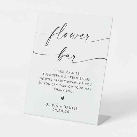 Bar für Minimalistische Blume Sockelschild (Vorderseite)