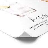 Bar für moderne Getränke Hochzeitszeichen Poster (Ecke)