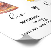 Bar für moderne Getränke Hochzeitszeichen Poster (Ecke)