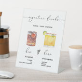 Bar für moderne Getränke Hochzeitszeichen Sockelschild (In SItu)