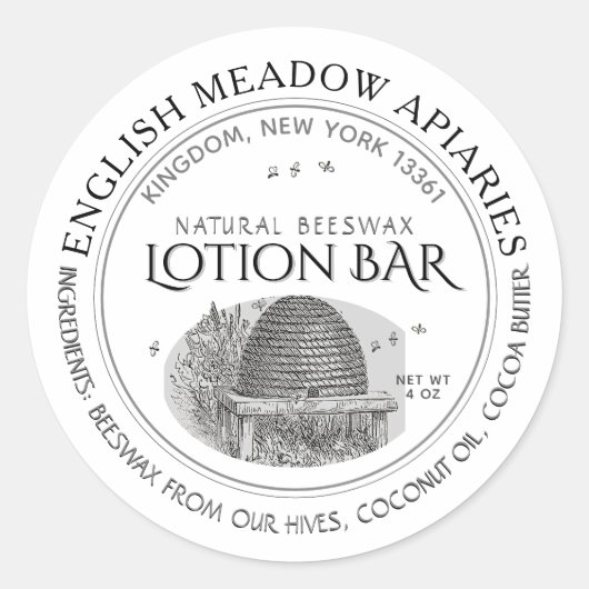 Bar für natürliche Bienenwachs Runder Aufkleber (Vorderseite)