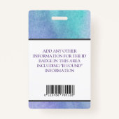 Bar für personalisierte Fotos Aquamariner ID Ausweis (Rückseite)