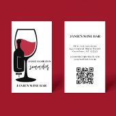 Bar für Rotwein QR-Code Visitenkarte