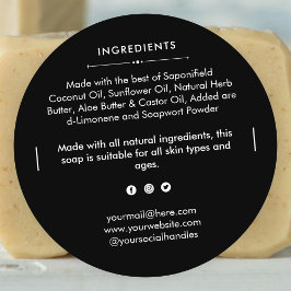 Bar für runde Seifen Runder Aufkleber