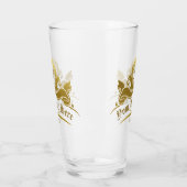 Bar für viktorianische Monogramm-Textfarbe Glas (Links)