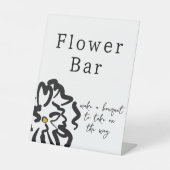 Bar für zeitgenössische Schwarz-Weiß-Blume Sockelschild