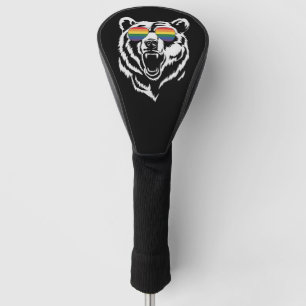 Bär Gay LGBTQ Regenbogen-Sonnenbrille Pride-Flagge Golf Headcover