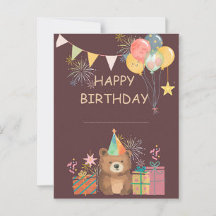 Bär Geburtstag Postkarte