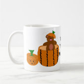 Bär gekleidet als Kürbis Kaffeetasse (Links)