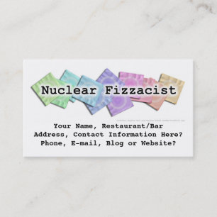Bar-Geschäfts-Karte - nukleares Fizzacist Visitenkarte