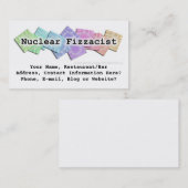 Bar-Geschäfts-Karte - nukleares Fizzacist Visitenkarte (Vorne/Hinten)