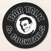 Bar-Gespräch u. Cocktail-Logo-Untersetzer Runder Pappuntersetzer (Vorderseite)