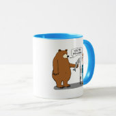 Bär gibt einem Mann einen Fisch Tasse (VorderseiteRechts)