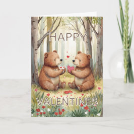 Bär glücklichen Valentinstag  Karte