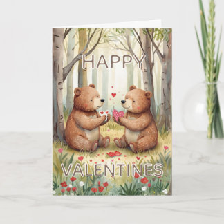 Bär glücklichen Valentinstag  Karte