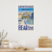 Bär Grand Hotel Grindelwald Schweiz Vintage Poster (Küche)
