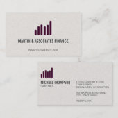 Bar Graph | Deep Red Visitenkarte (Vorne/Hinten)