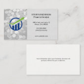 Bar Graph Financial | Münzen Visitenkarte (Vorne/Hinten)