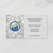 Bar Graph Financial | Münzen Visitenkarte (Vorderseite)