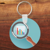 Bar Graph in Gläserne Schlüsselanhänger (Vorderseite)