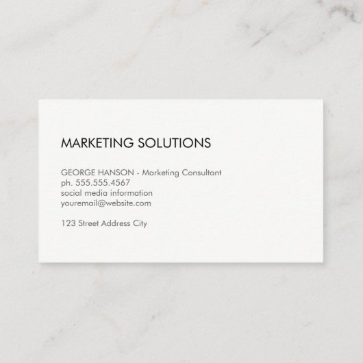 Bar Graph / Marketing Visitenkarte (Rückseite)