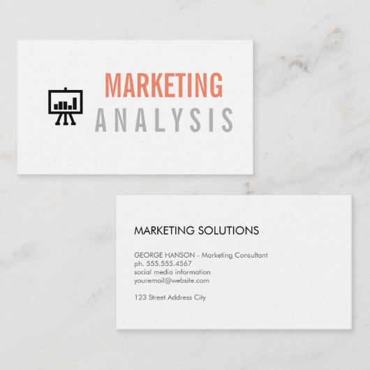 Bar Graph / Marketing Visitenkarte (Vorne/Hinten)