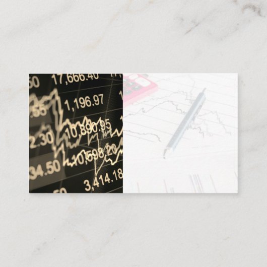 Bar Graph Stock Chart | Finanzberichte Terminkarte (Rückseite)