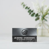 Bar Growth Chart Logo | Finance | Metallic Visitenkarte (Stehend Vorderseite)