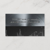 Bar Growth Chart Logo | Finance | Metallic Visitenkarte (Rückseite)
