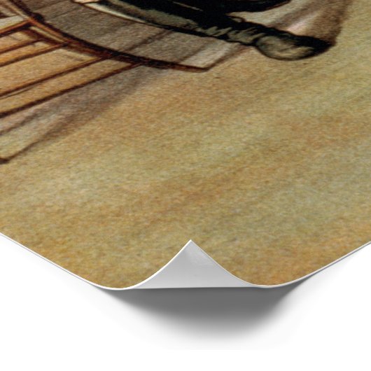 Bar gun fight szene aus Theaterposter Poster (Ecke)