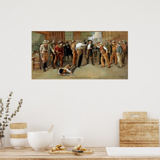 Bar gun fight szene aus Theaterposter Poster (Küche)