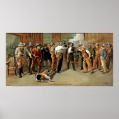 Bar gun fight szene aus Theaterposter Poster (Vorne)