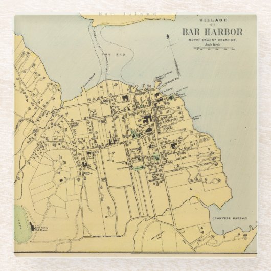 Bar-Hafen Glasuntersetzer (Vorderseite)