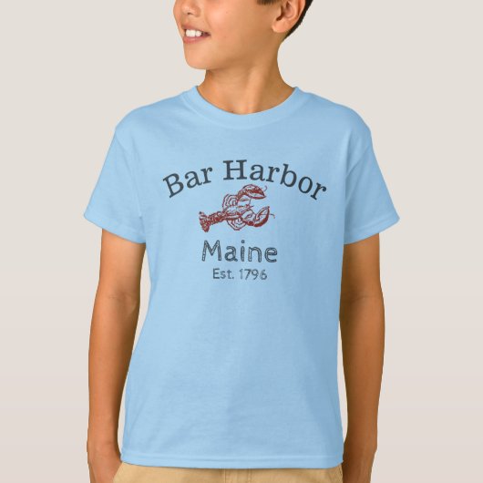Bar-Hafen-Maine-Hummer-T-Shirt, Junge T-Shirt (Vorderseite)