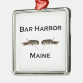 Bar-Hafen Maine Silbernes Ornament (Links)