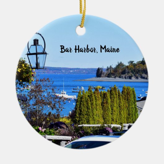 Bar-Hafen-runde Verzierung Keramik Ornament (Vorne)