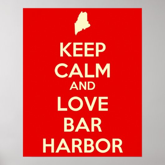 Bar Hafen von Calm und Liebe behalten Poster (Vorne)