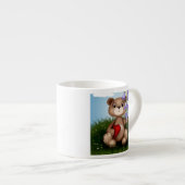 Bär hält Blumenstrauß-30926 Espressotasse (Vorderseite Rechts)