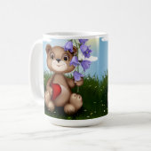 Bär hält Blumenstrauß-30926 Kaffeetasse (Vorderseite Links)