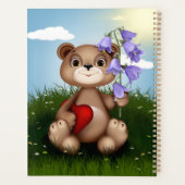 Bär hält Blumenstrauß-30926 Planer (Rückseite)