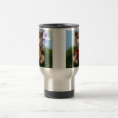 Bär hält Blumenstrauß-30926 Reisebecher (Mittel)