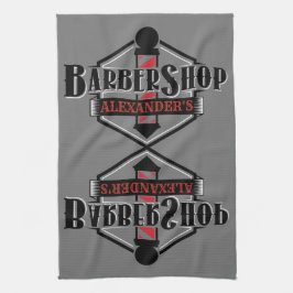 Bar Handtuch für Red n Black Barbershop Logo perso