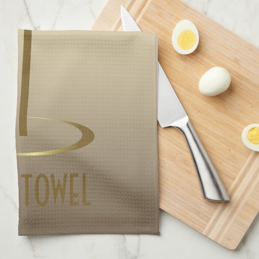 Bar Handtuch Gold Martini-Glas (Viertel Falte)