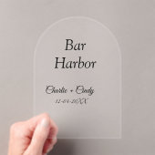 Bar Harbor Junggeselinnen-Abschied Hochzeit von Br Acryleinladungen (Insitu (Handheld))