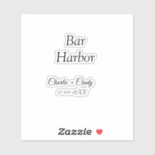 Bar Harbor Junggeselinnen-Abschied Hochzeit von Br Aufkleber