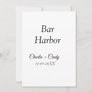 Bar Harbor Junggeselinnen-Abschied Hochzeit von Br Feiertagskarte