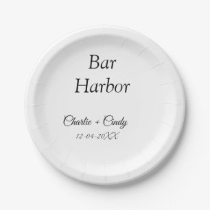 Bar Harbor Junggeselinnen-Abschied Hochzeit von Br Pappteller