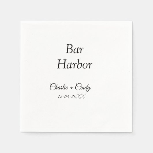 Bar Harbor Junggeselinnen-Abschied Hochzeit von Br Serviette (Vorderseite)